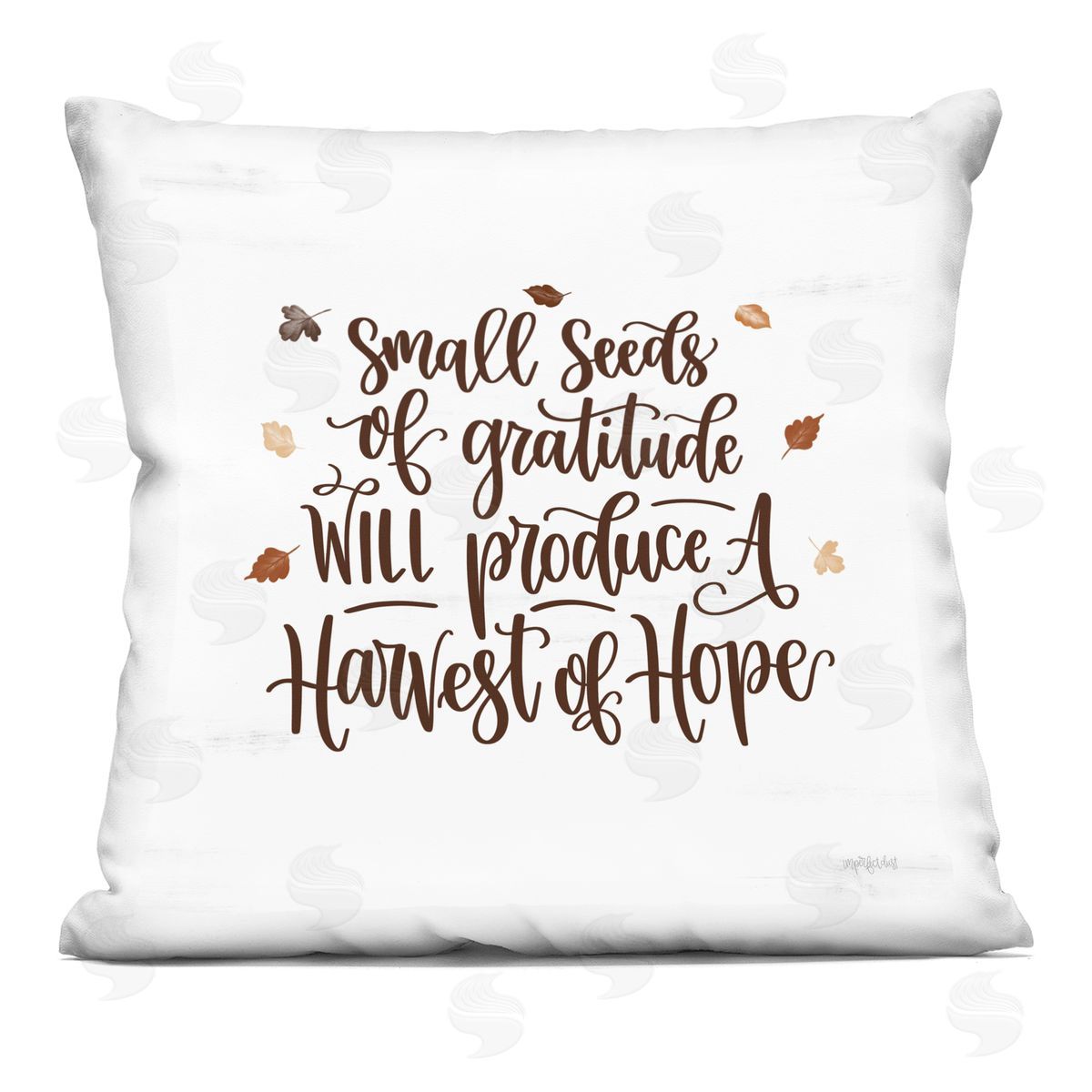 Small Seeds Produce Hope Nature Phrase Decorative Printed Pillow, Home Decor by Imperfect Dust