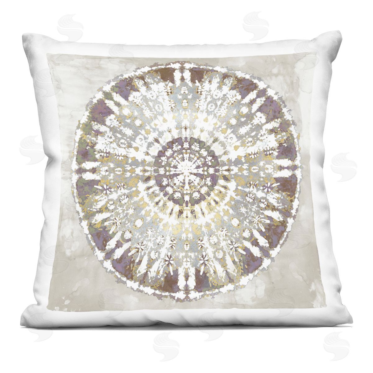 Bohemian Geometric Medallion Decorative Printed Pillow, Home Decor by Ellie Roberts