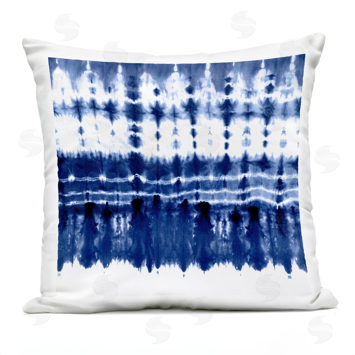 Vivid Blue Boho Ikat Outdoor Printed Pillow, Home Decor by Ellie Roberts