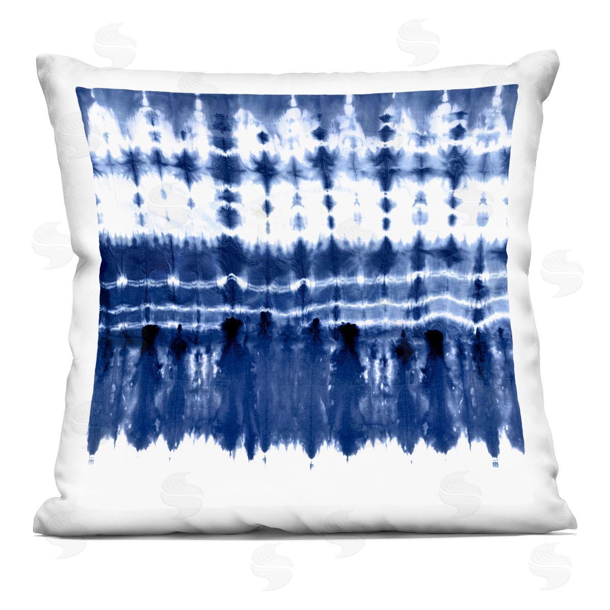 Vivid Blue Boho Ikat Decorative Printed Pillow, Home Decor by Ellie Roberts