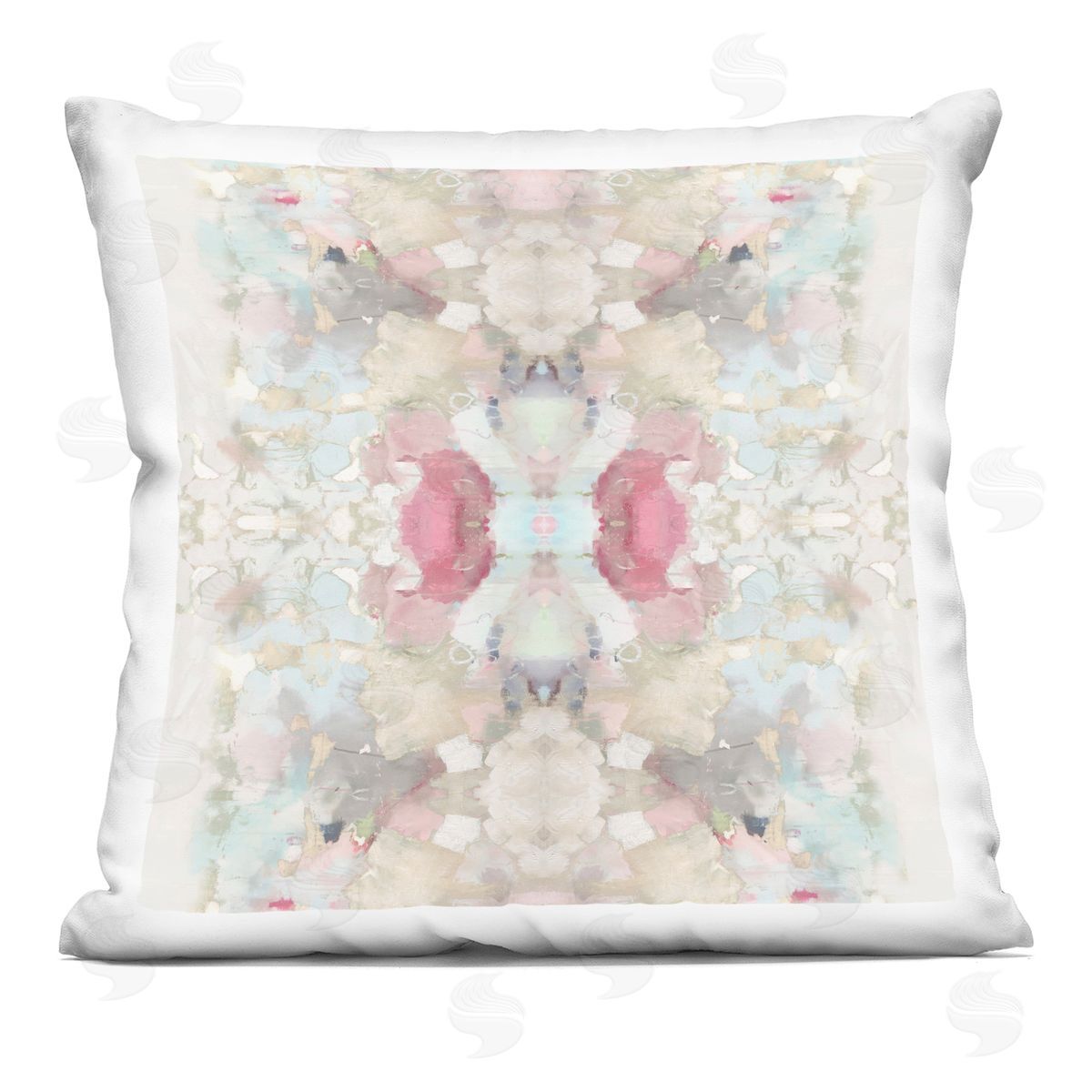 Soft Pastel Geometric Shapes Decorative Printed Pillow, Home Decor by Ellie Roberts