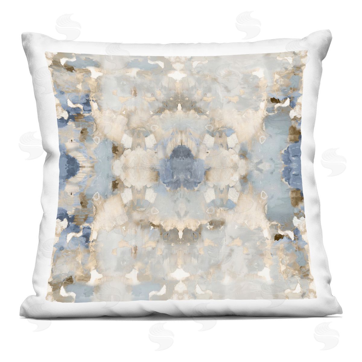 Soft Pastel Boho Symmetry Decorative Printed Pillow, Home Decor by Ellie Roberts