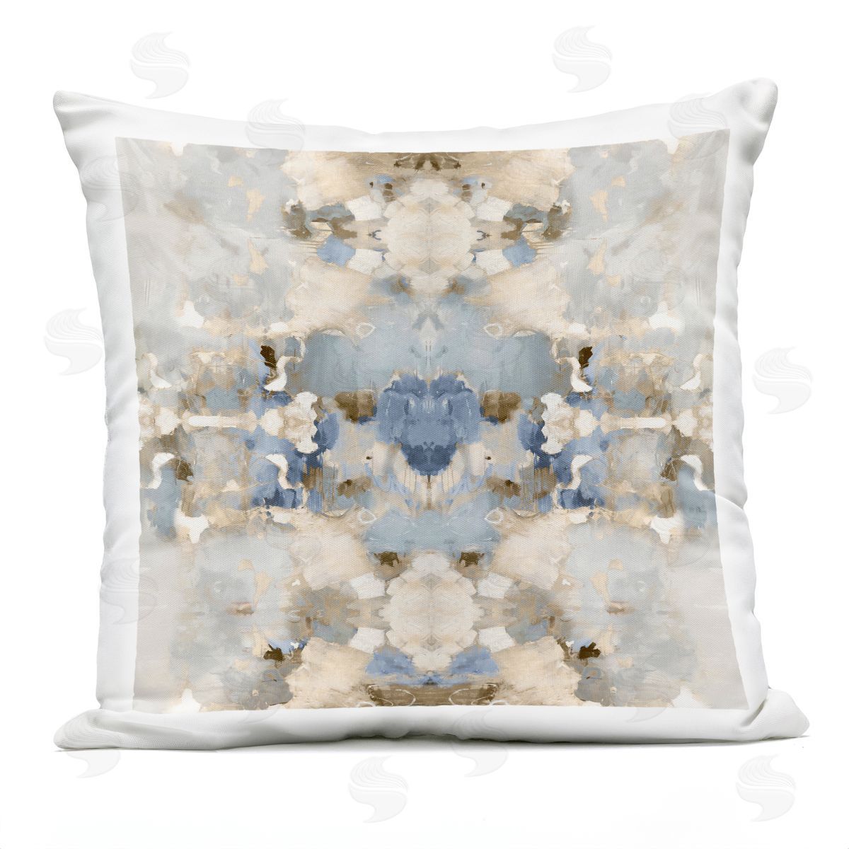 Blue Boho Modern Pattern Outdoor Printed Pillow, Home Decor by Ellie Roberts