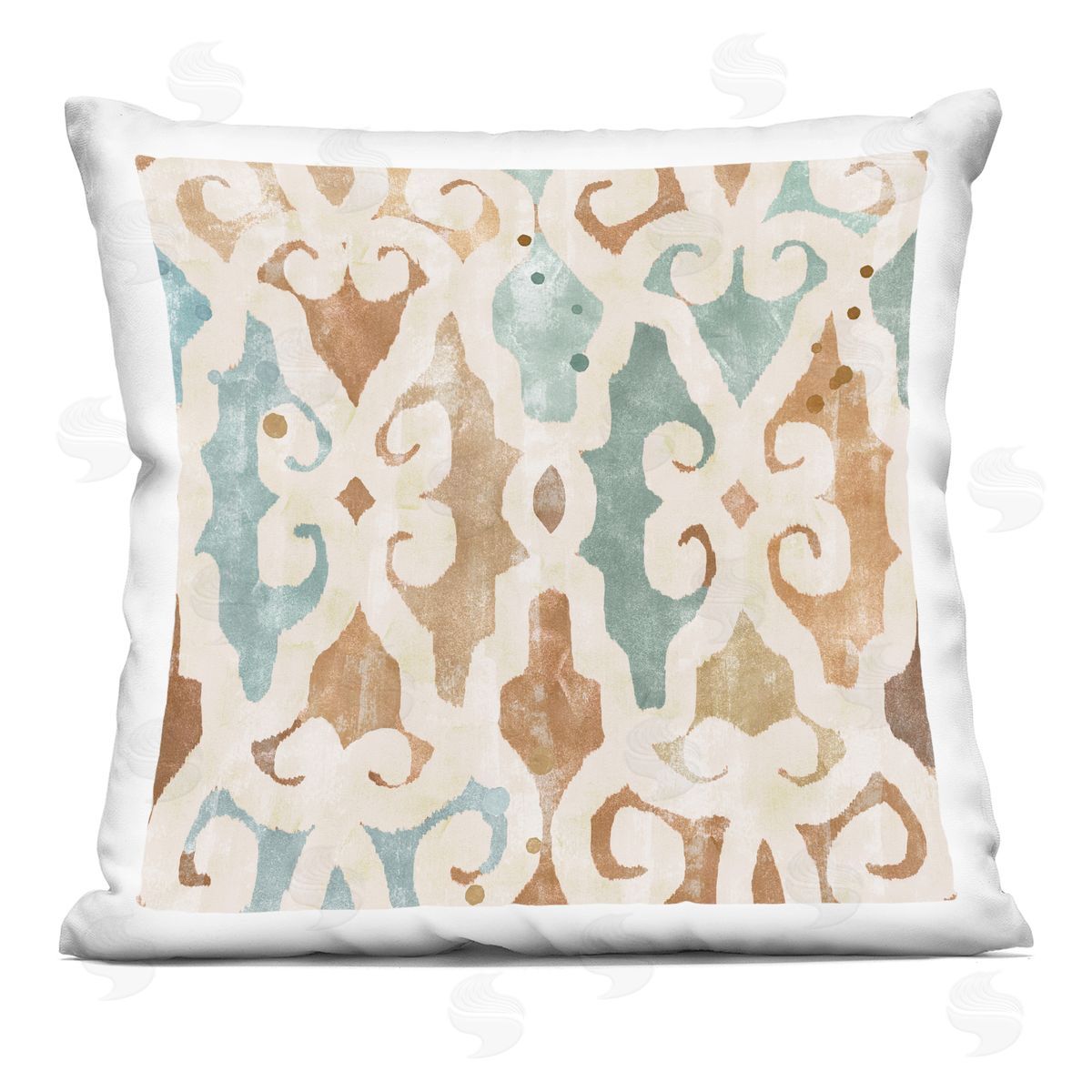 Earth Tones Muted Pattern Decorative Printed Pillow, Home Decor by Flora Kouta