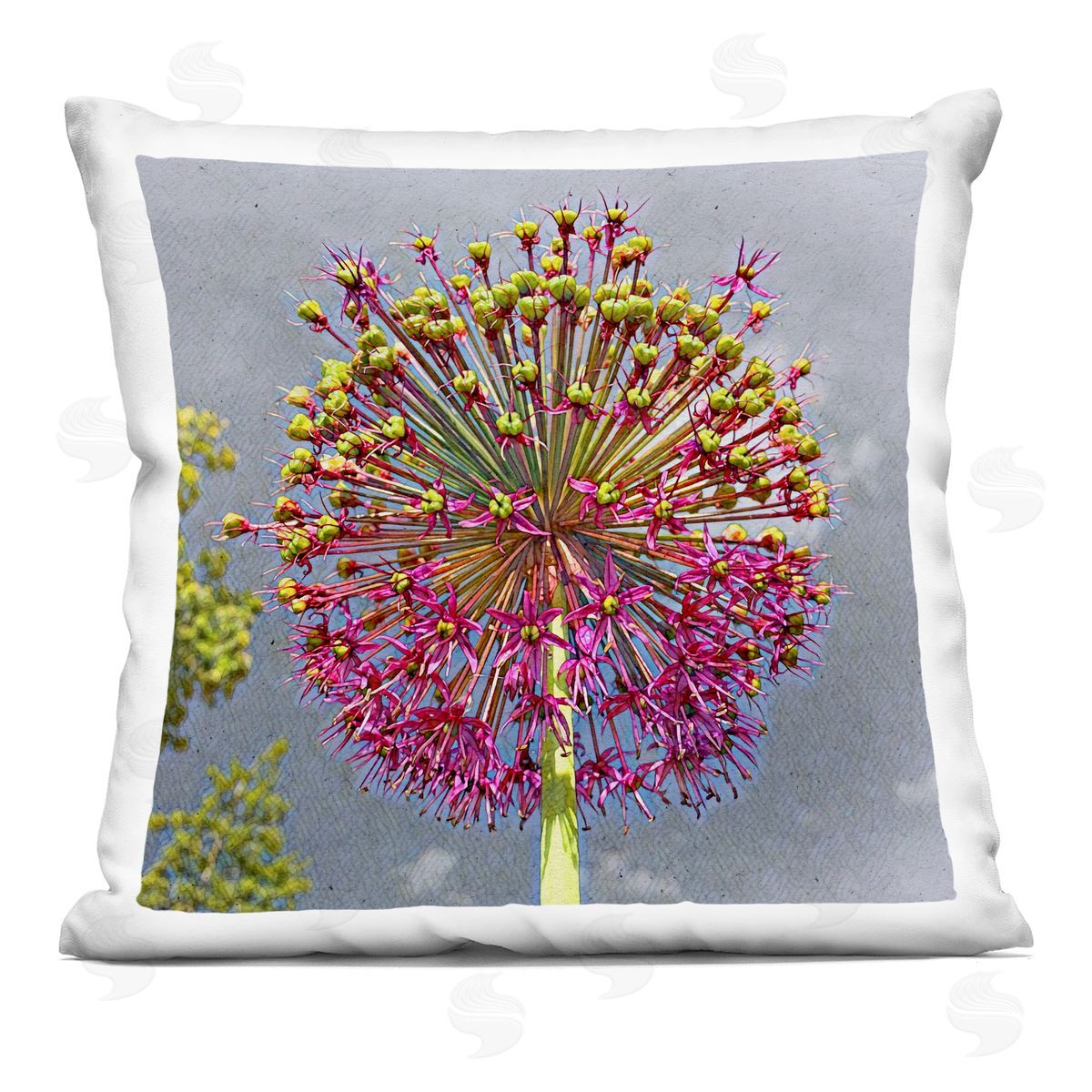 Vibrant Dandelion Modern Nature Decorative Printed Pillow, Home Decor by Heidi Bannon