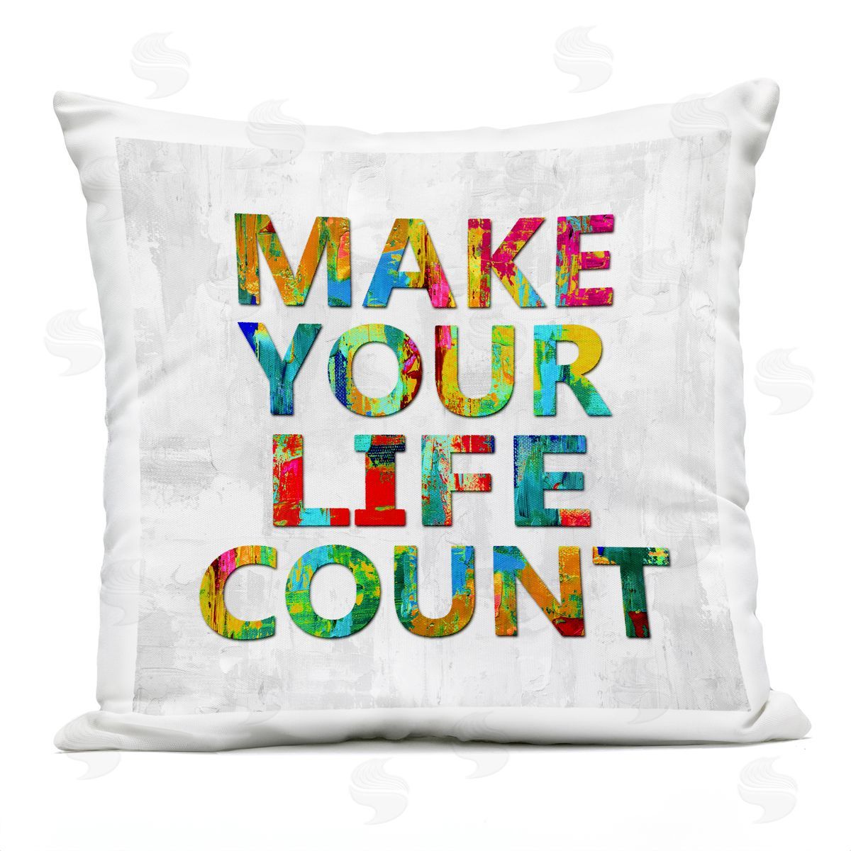Make Your Life Count Uplifting Outdoor Printed Pillow, Home Decor by Jamie MacDowell