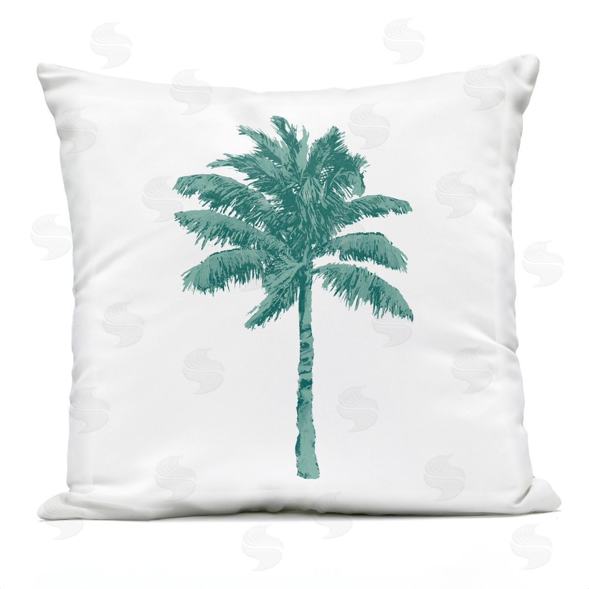 Modern Palm Trees Tropical Outdoor Printed Pillow, Home Decor by Kristen Drew