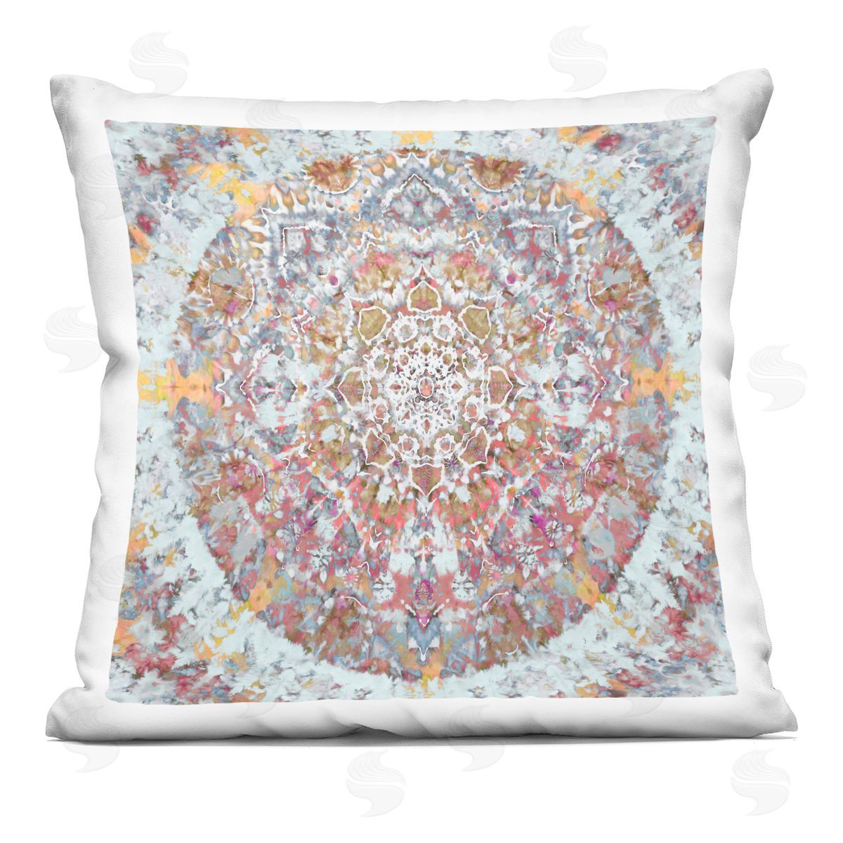 Boho Medallion Pattern Decorative Printed Pillow, Home Decor by Molly Kearns