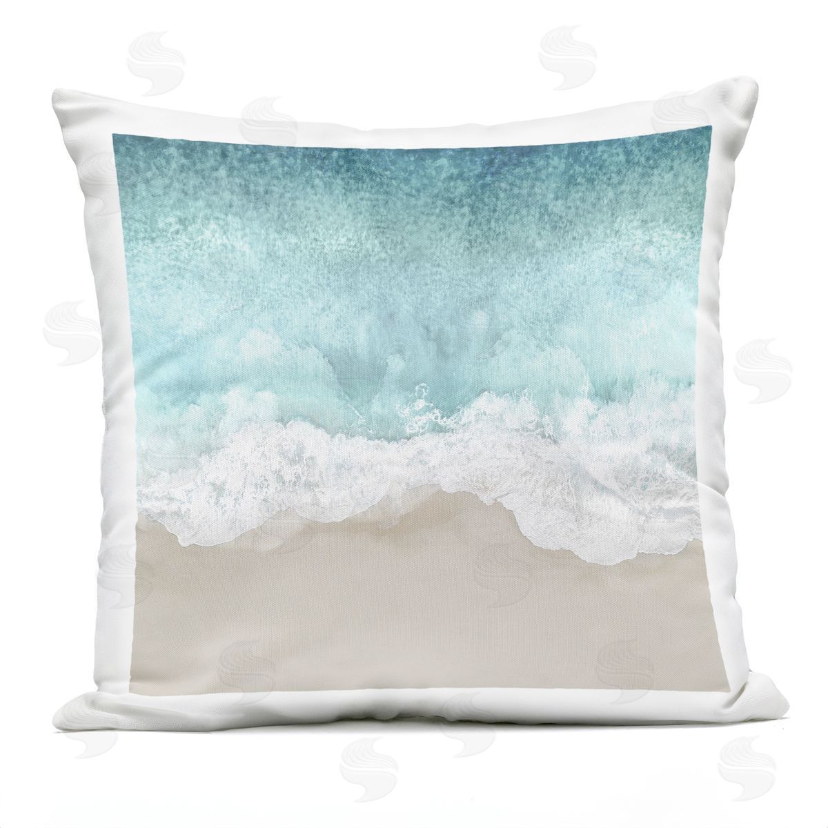 Sea Waves Crashing Beach Outdoor Printed Pillow, Home Decor by Maggie Olsen