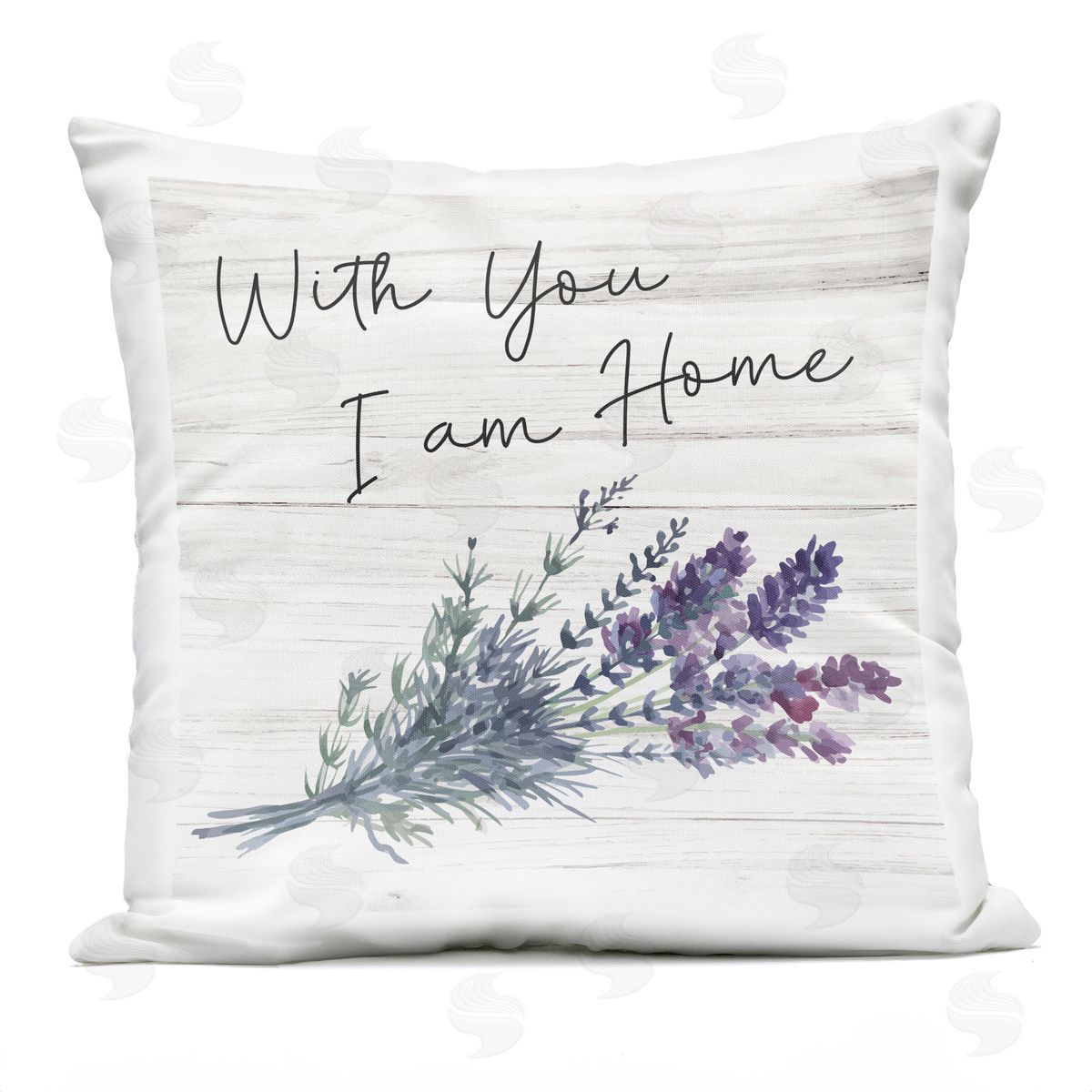 Nicole DeCamp With You I'm Home Lavender Bunches Outdoor Quick-Dry Polyester Printed Throw Pillow