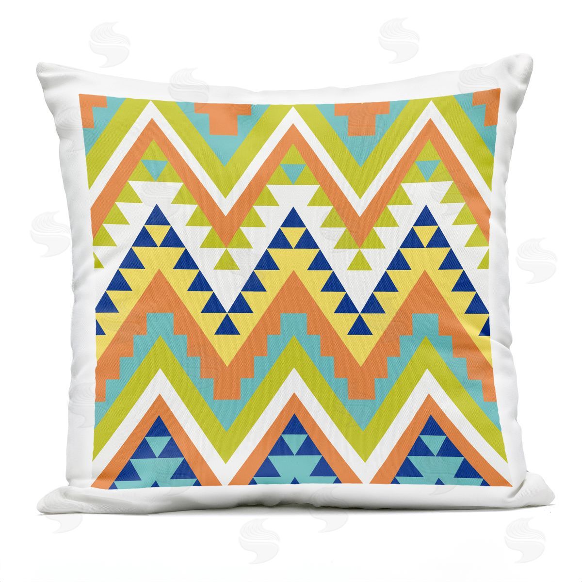 Bold Geometric Aztec Pattern Outdoor Printed Pillow, Home Decor by Irena Orlov