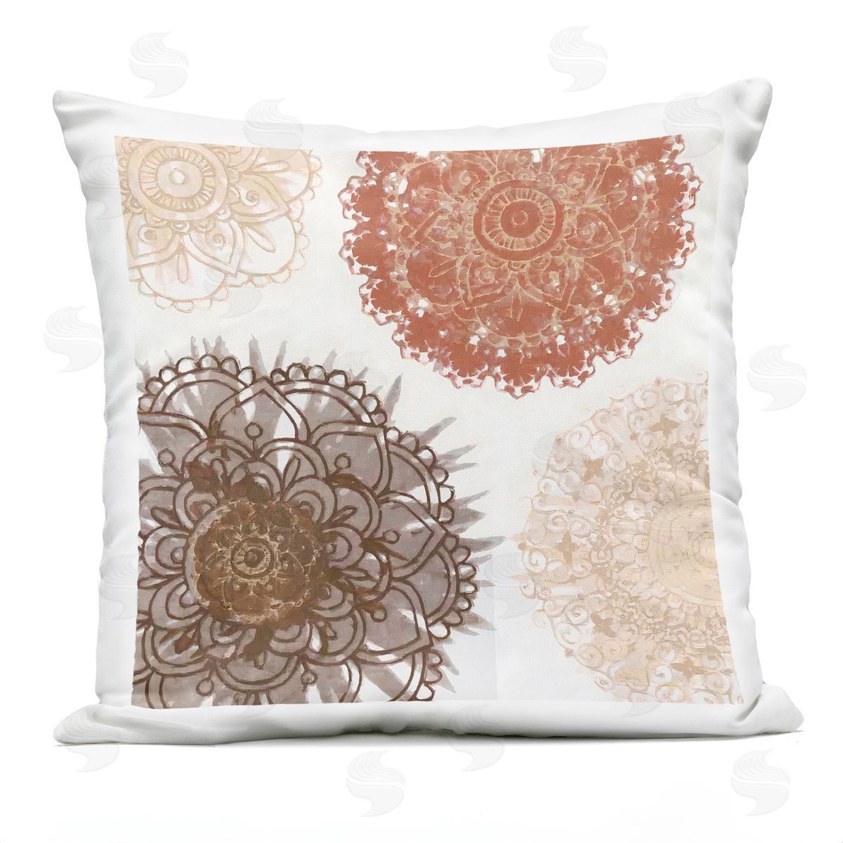 Boho Ornate Floral Patterns Outdoor Printed Pillow, Home Decor by Irena Orlov