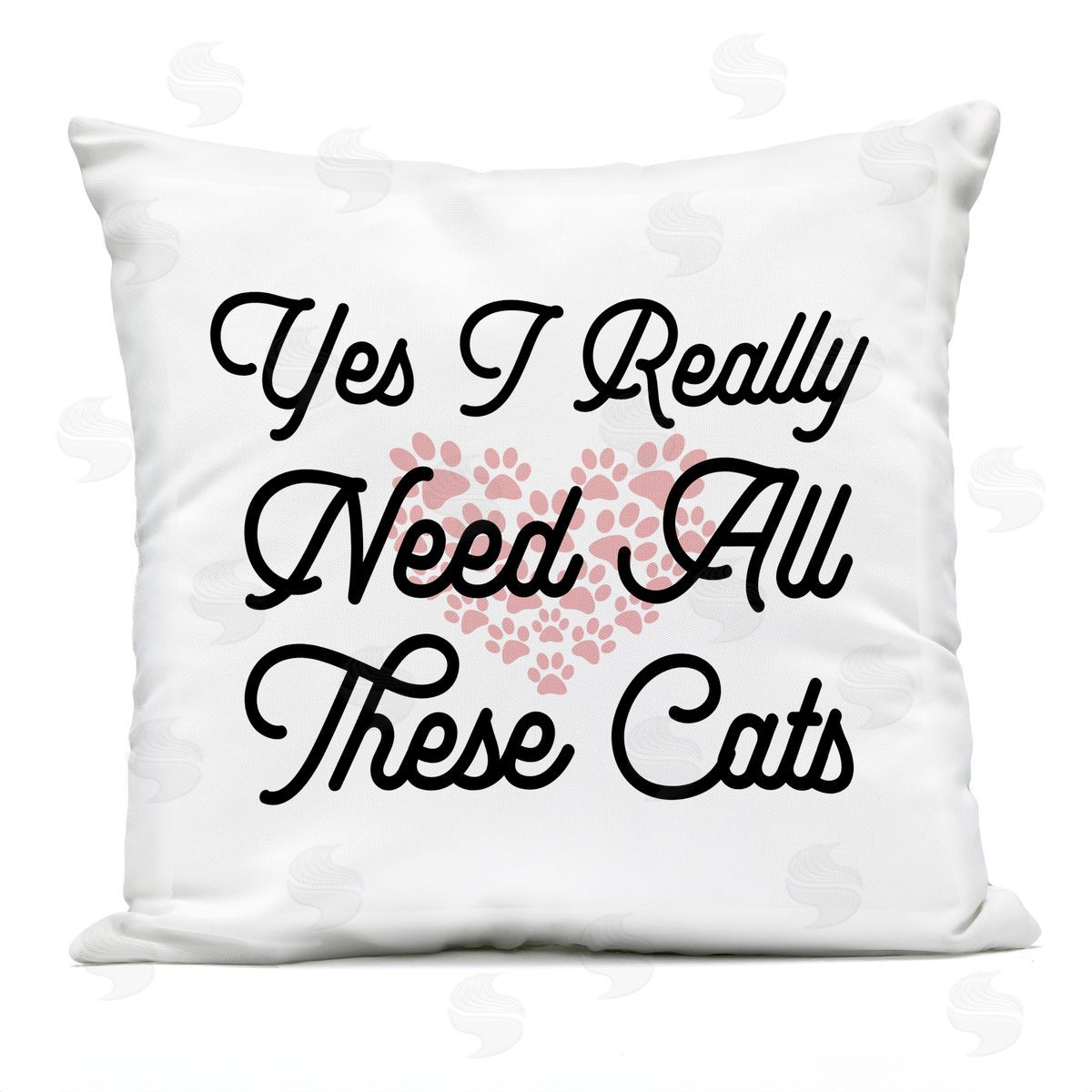 Yes I Need These Cats Paw Shapes Outdoor Printed Pillow, Home Decor by Stupell Studio