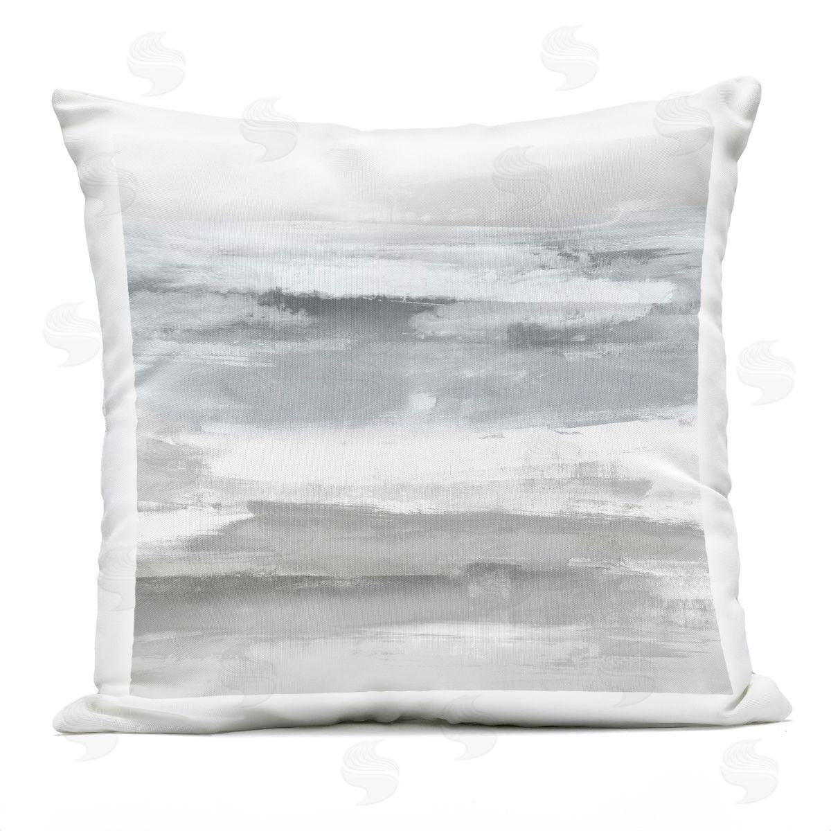 Contemporary Soft Grey Abstract Outdoor Printed Pillow, Home Decor by Jake Messina