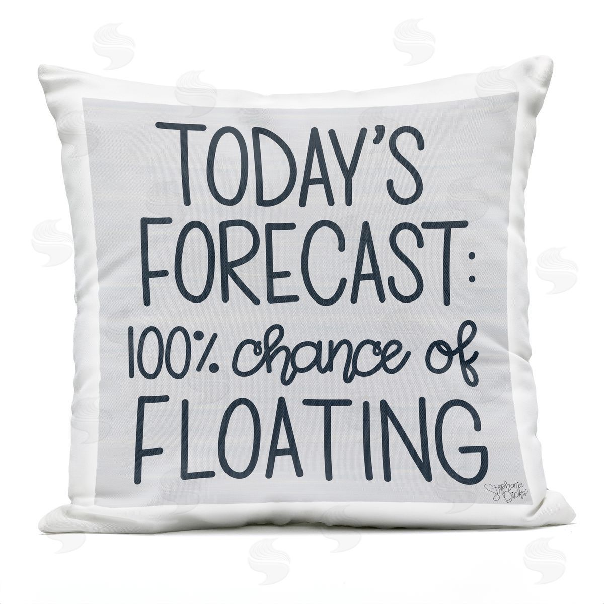Today's Forecast Floating Phrase Outdoor Printed Pillow, Home Decor by Stephanie Dicks
