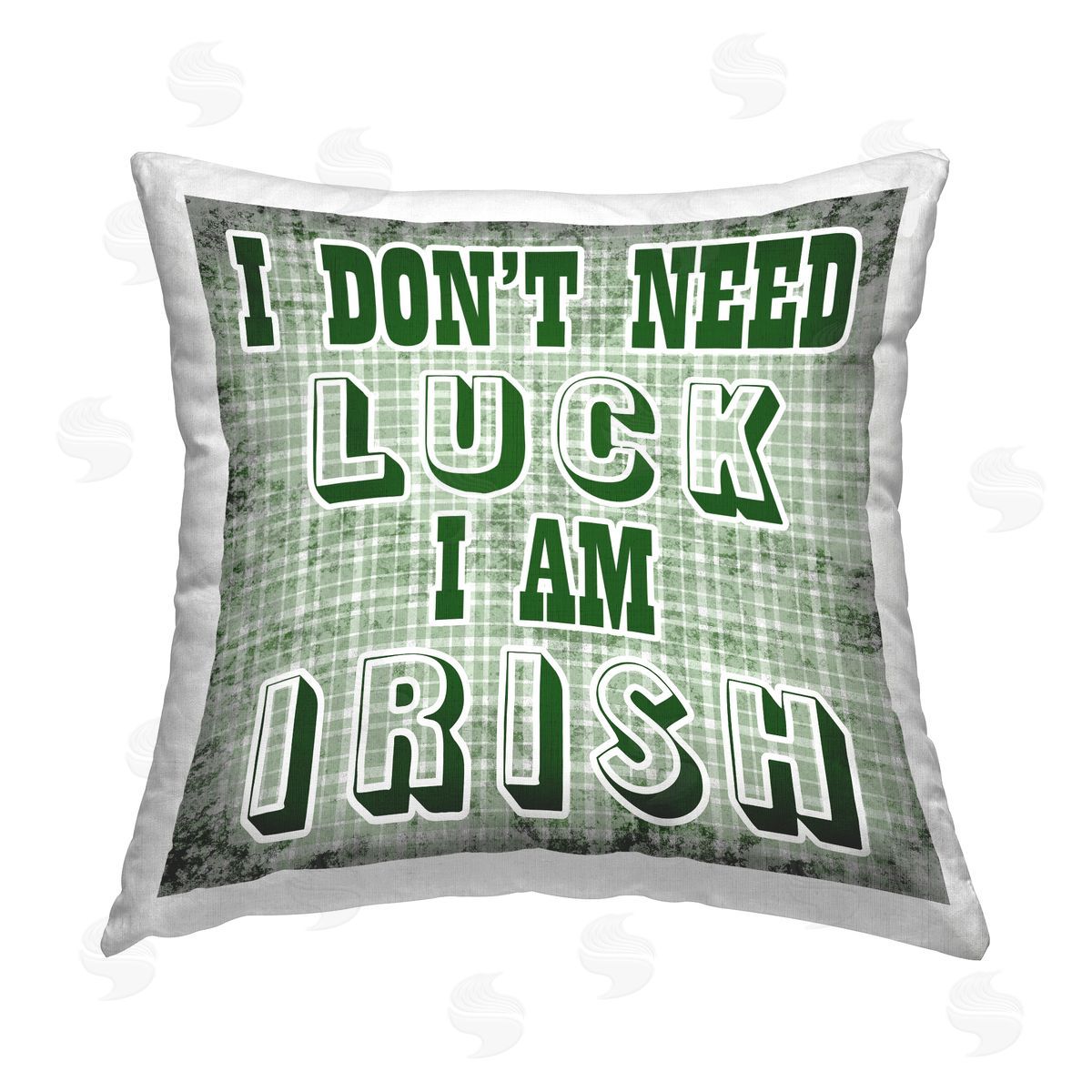 Don't Need Luck I'm Irish Phrase Decorative Printed Pillow, Home Decor by Sheldon Lewis