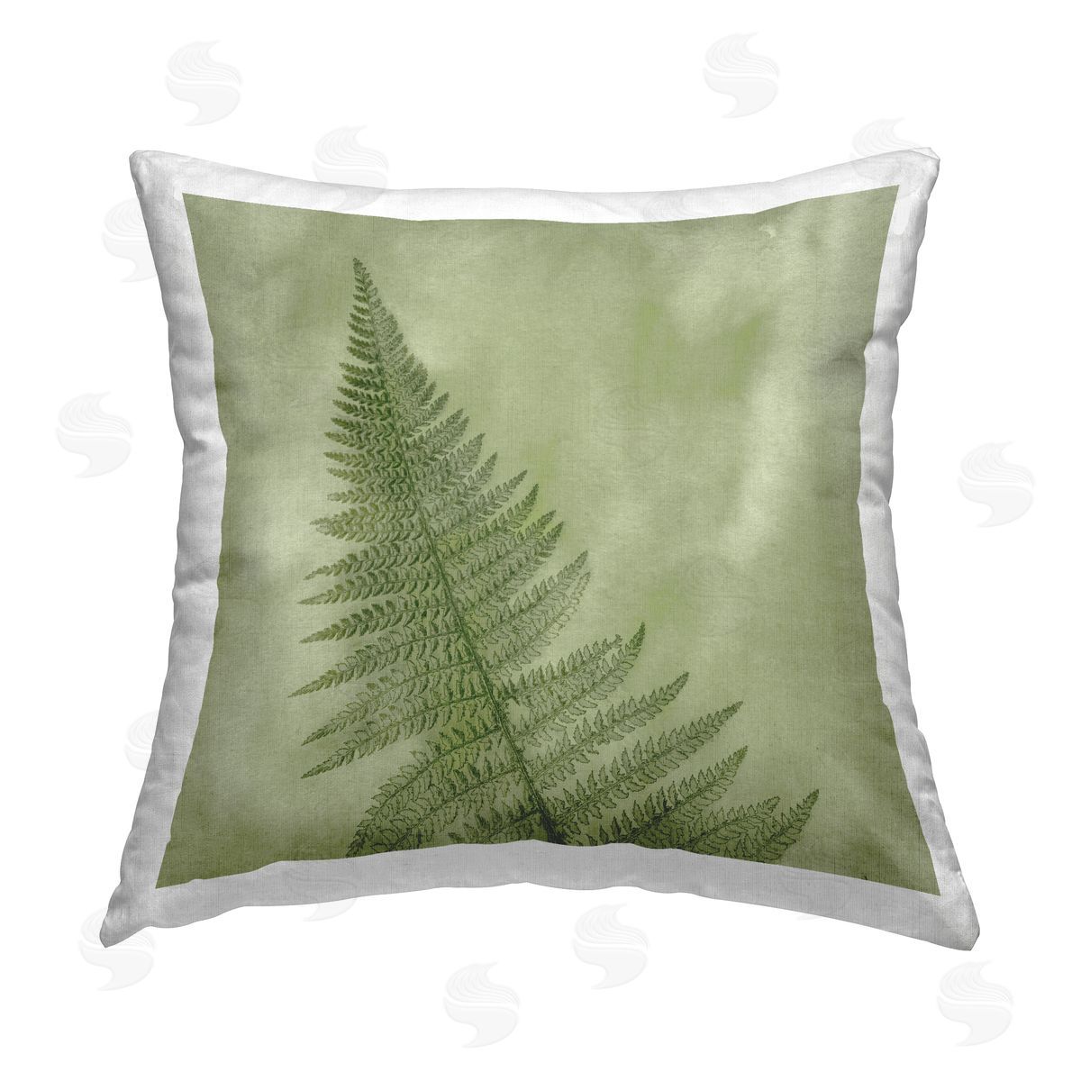 Fern Leaf Forest Nature Decorative Printed Pillow, Home Decor by Ziwei Li