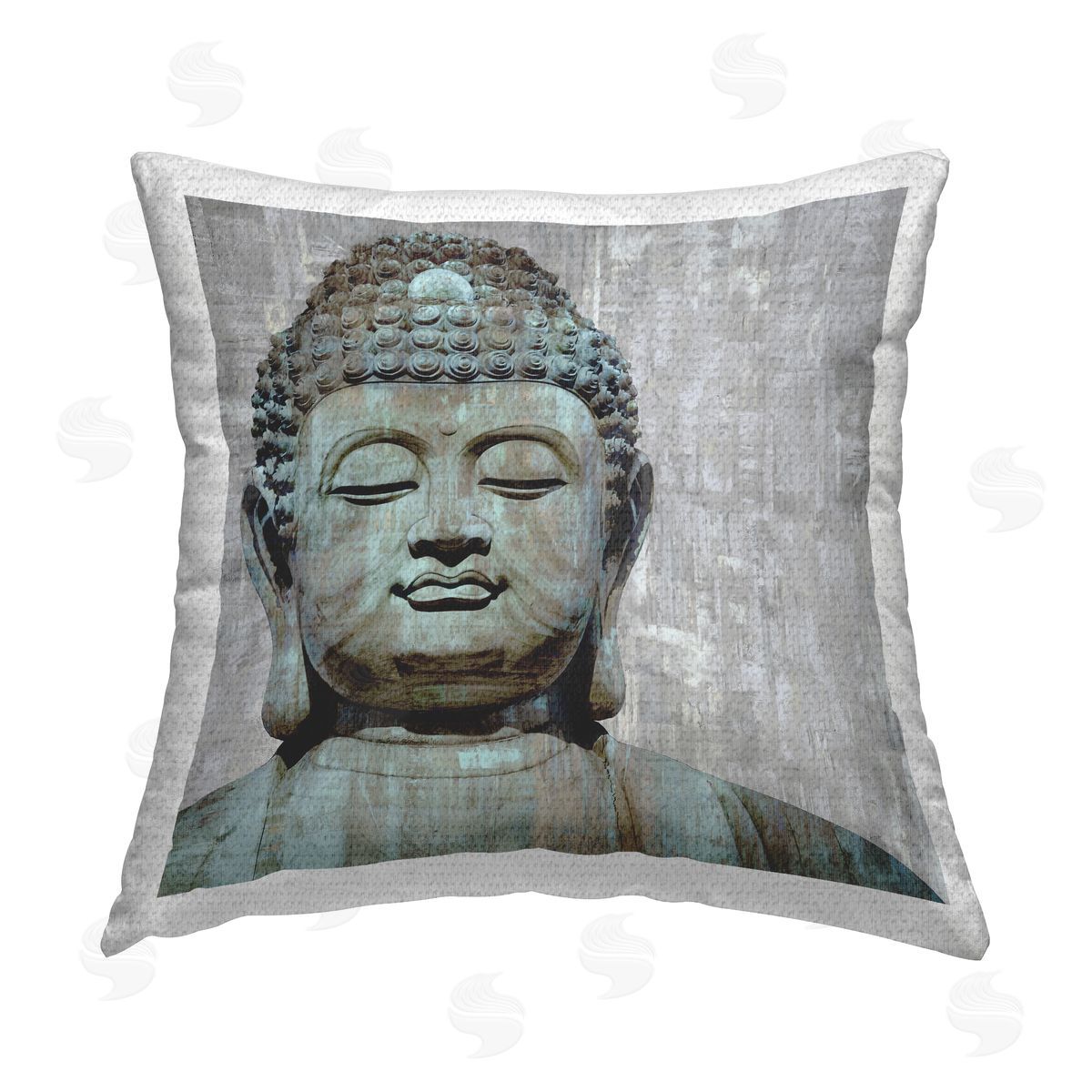 Spiritual Buddha Religious Symbol Outdoor Printed Pillow, Home Decor by Tom Bray