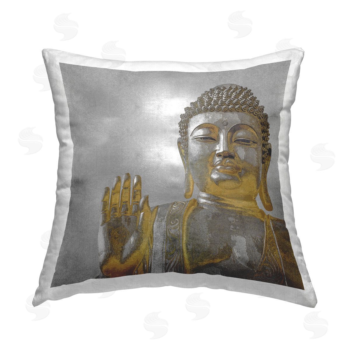 Sacred Buddha Religious Zen Decorative Printed Pillow, Home Decor by Tom Bray