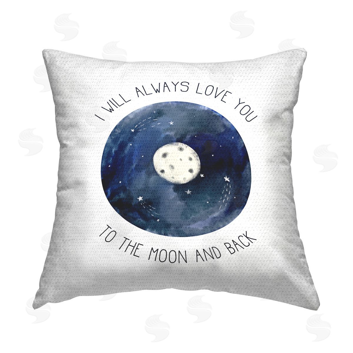 Love You Moon & Back Outdoor Printed Pillow, Home Decor by Stupell Studio