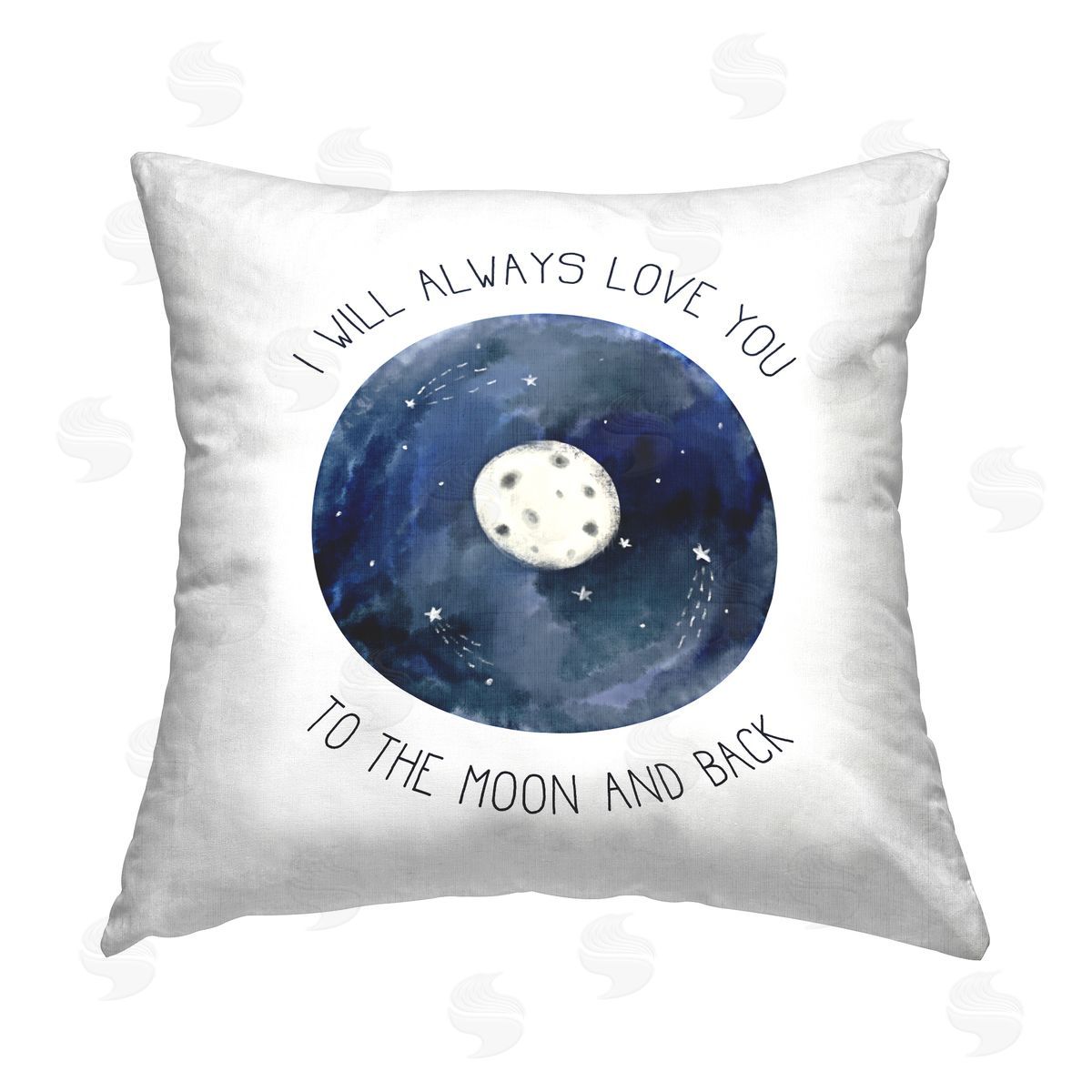 Love You Moon & Back Decorative Printed Pillow, Home Decor by Stupell Studio
