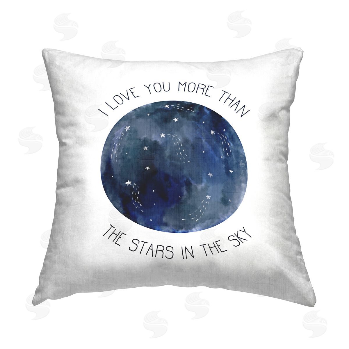 Love You More Than The Stars Phrase Decorative Printed Pillow, Home Decor by Stupell Studio