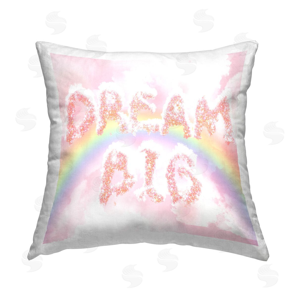 Dream Big Pastel Dazzling Rainbow Decorative Printed Pillow, Home Decor by Ziwei Li