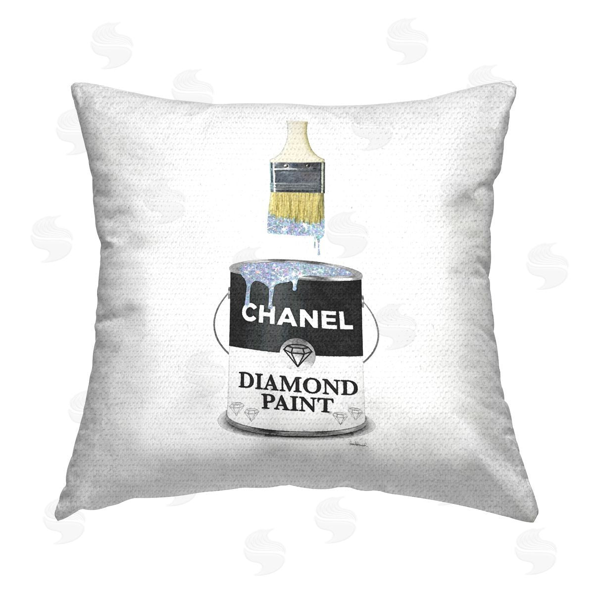 Twinkling Glam Paint Can Outdoor Printed Pillow, Home Decor by Amanda Greenwood