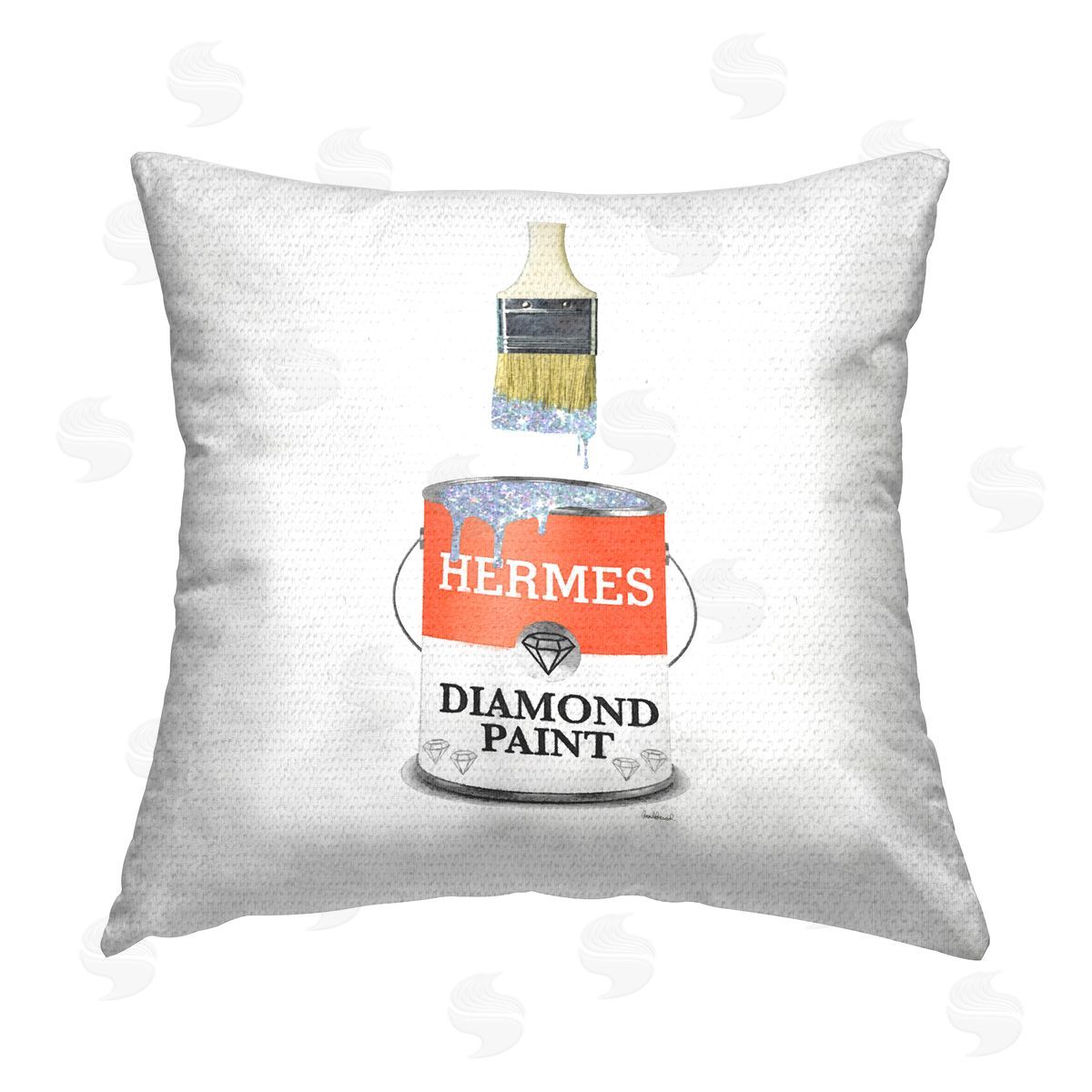 Trendy Glam Paint Can Fashion Outdoor Printed Pillow, Home Decor by Amanda Greenwood