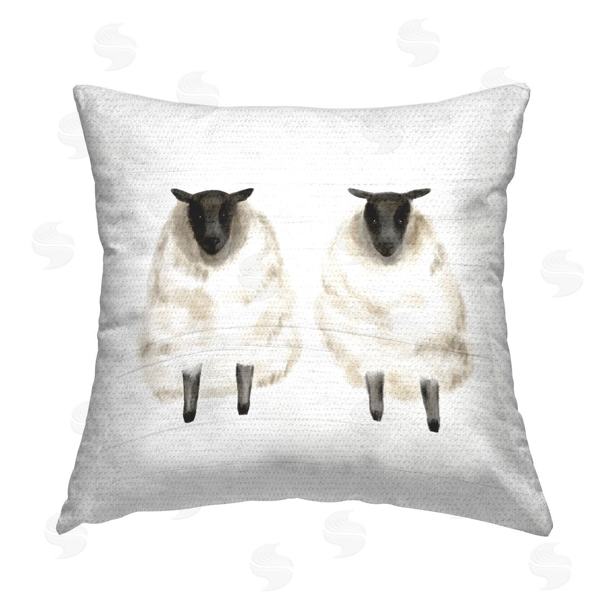 Farmhouse Fluffy Sheep Duo Outdoor Printed Pillow, Home Decor by Stupell Studio
