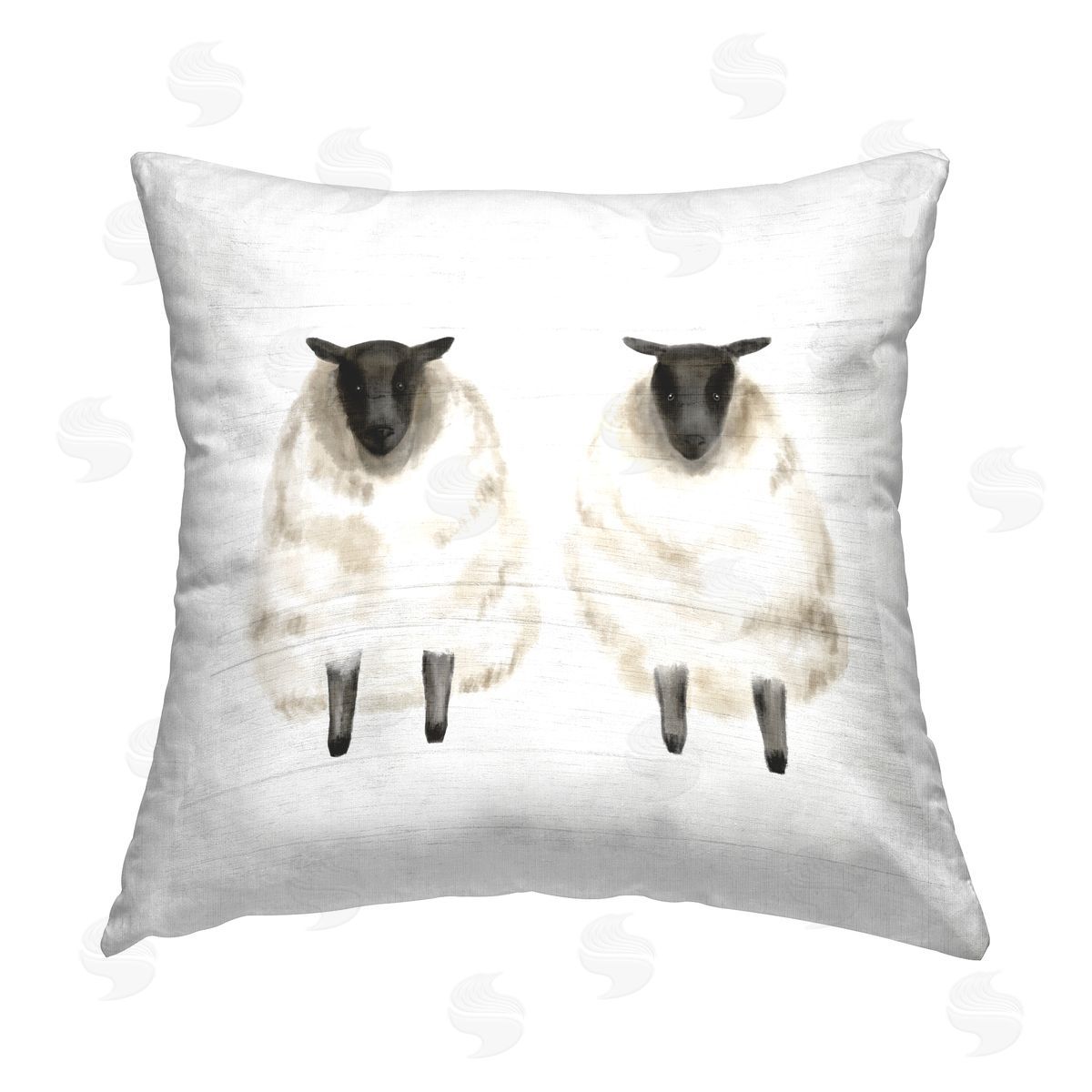Farmhouse Fluffy Sheep Duo Decorative Printed Pillow, Home Decor by Stupell Studio