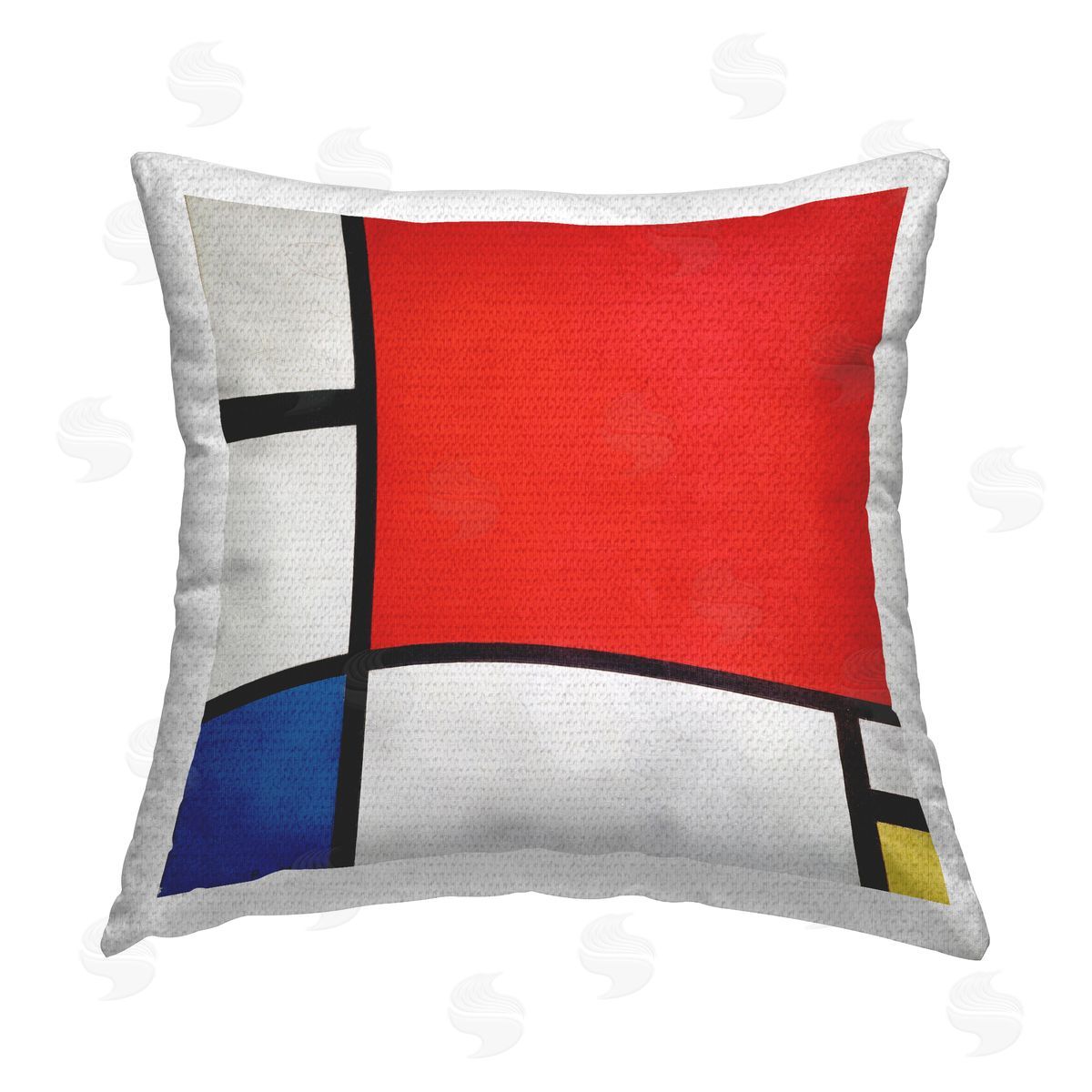 Classic Piet Mondrian Squares Outdoor Printed Pillow, Home Decor by one1000paintings