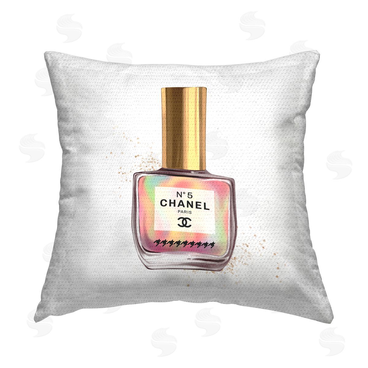 Pastel Nail Polish Trendy Fashion Outdoor Printed Pillow, Home Decor by Ziwei Li