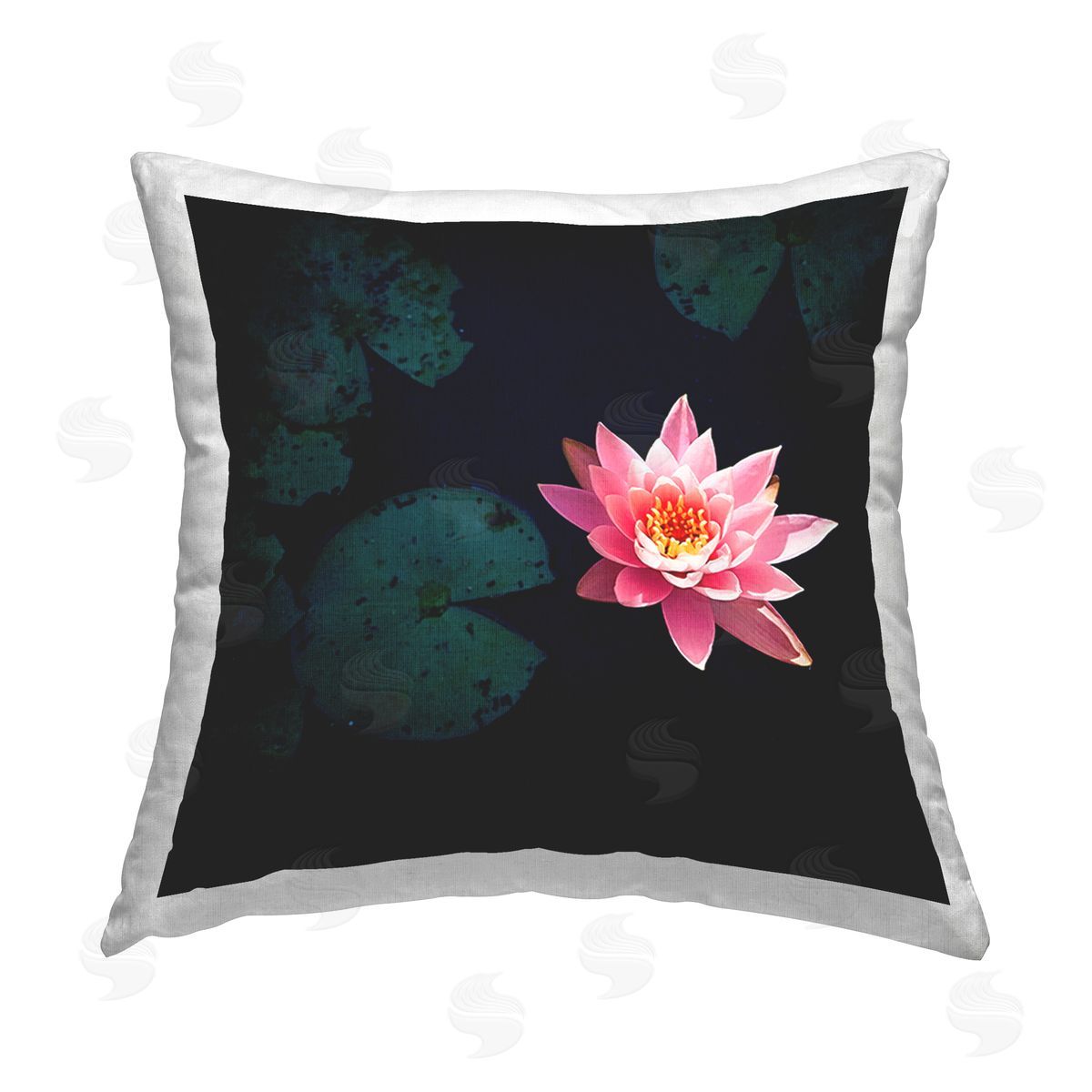 Pink Lotus Pond Lily Floating Decorative Printed Pillow, Home Decor by Jessica Manelis