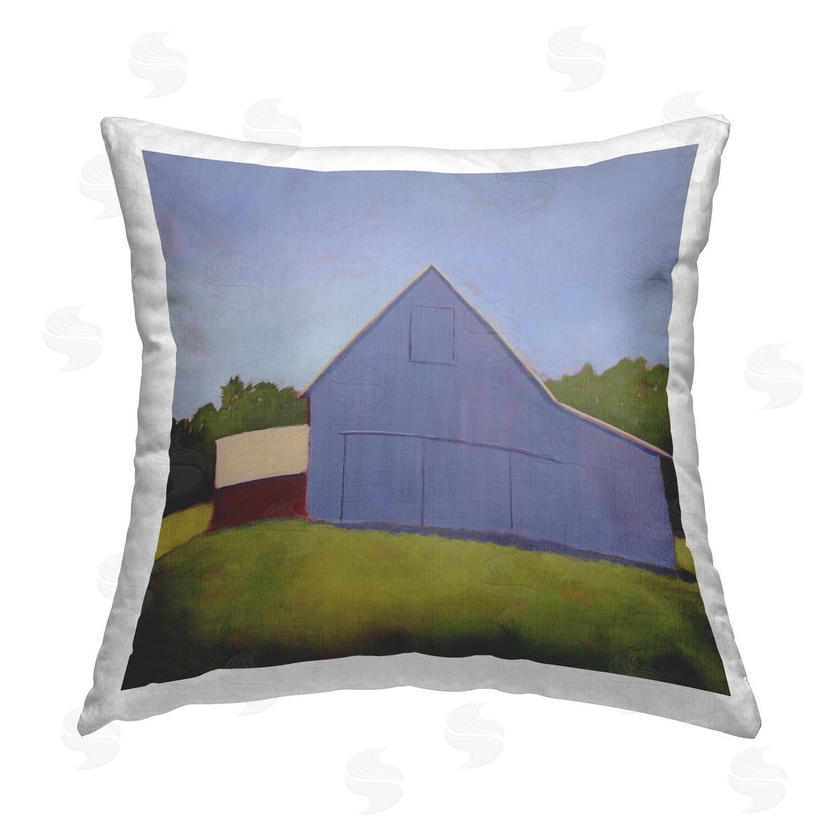 Countryside Barn Field Decorative Printed Pillow, Home Decor by Carol Young