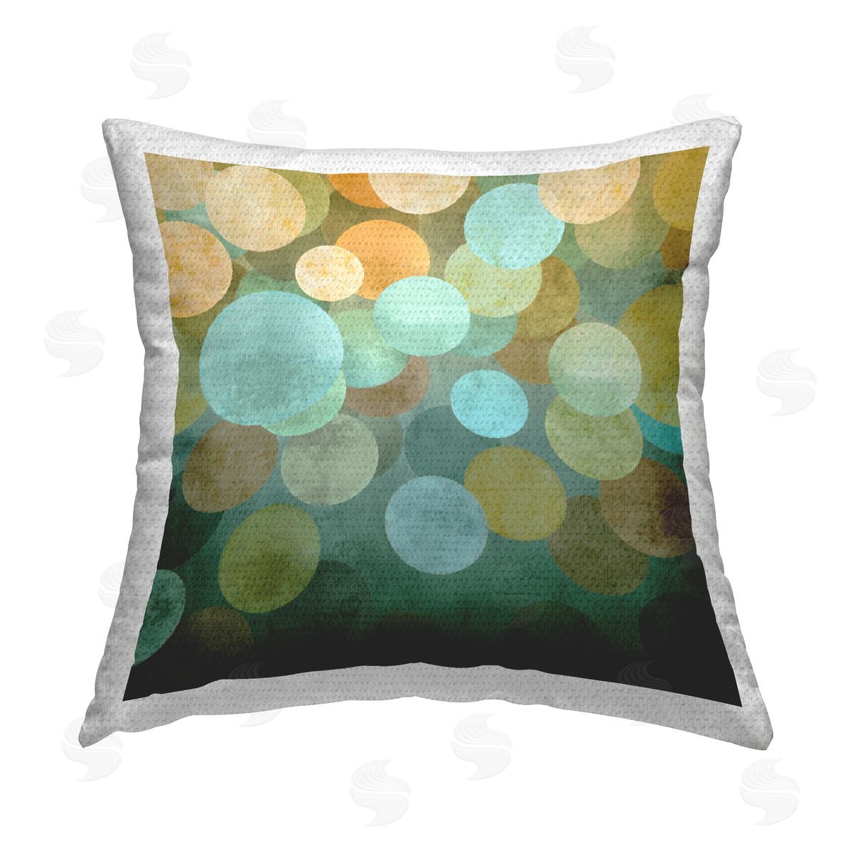 Modern Circles Geometric Pattern Outdoor Printed Pillow, Home Decor by Brent Nelson