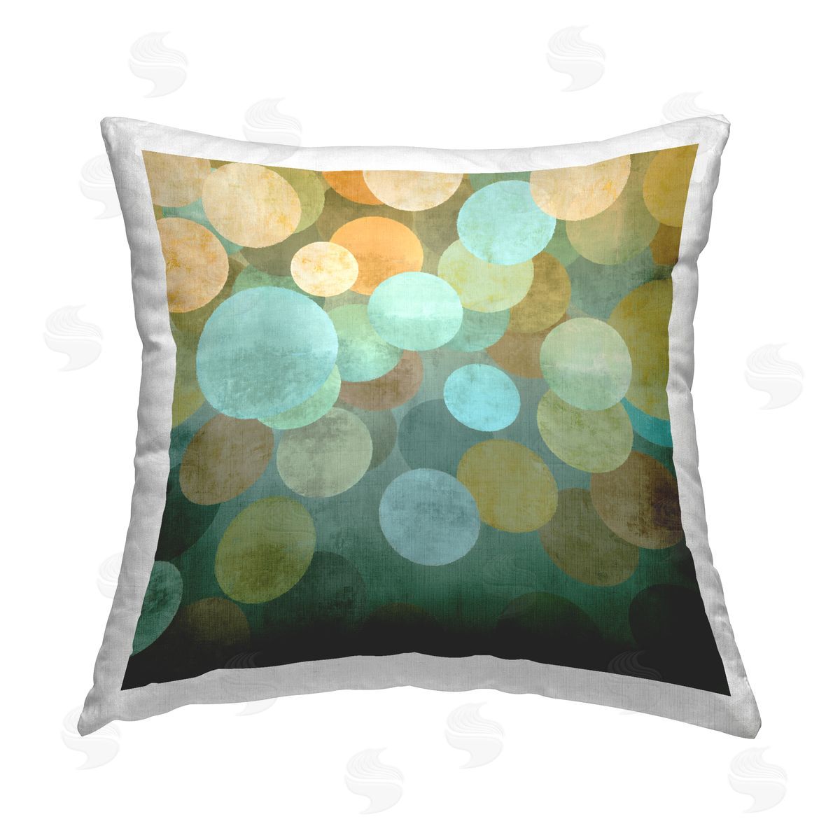 Modern Circles Geometric Pattern Decorative Printed Pillow, Home Decor by Brent Nelson
