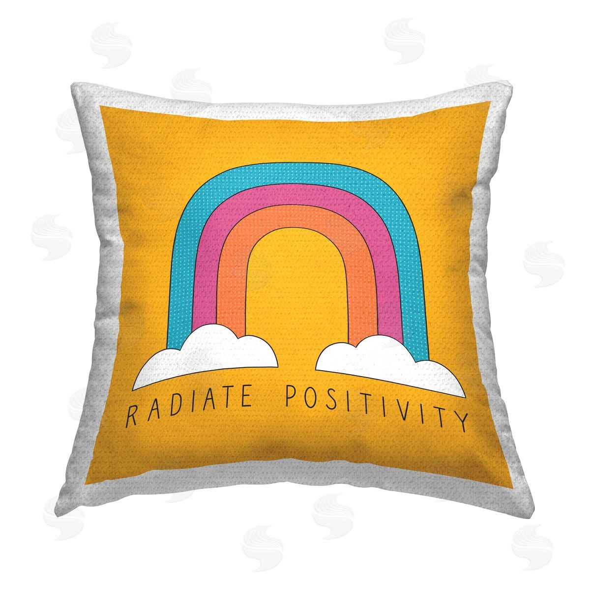 Radiate Positivity Bold Rainbow Outdoor Printed Pillow, Home Decor by Jalynn Heerdt