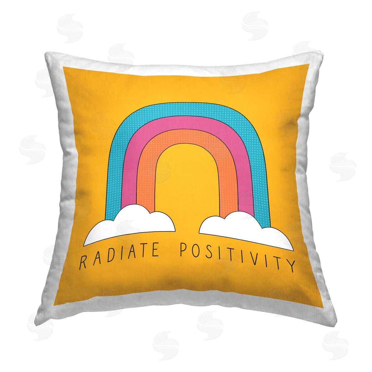 Radiate Positivity Bold Rainbow Decorative Printed Pillow, Home Decor by Jalynn Heerdt