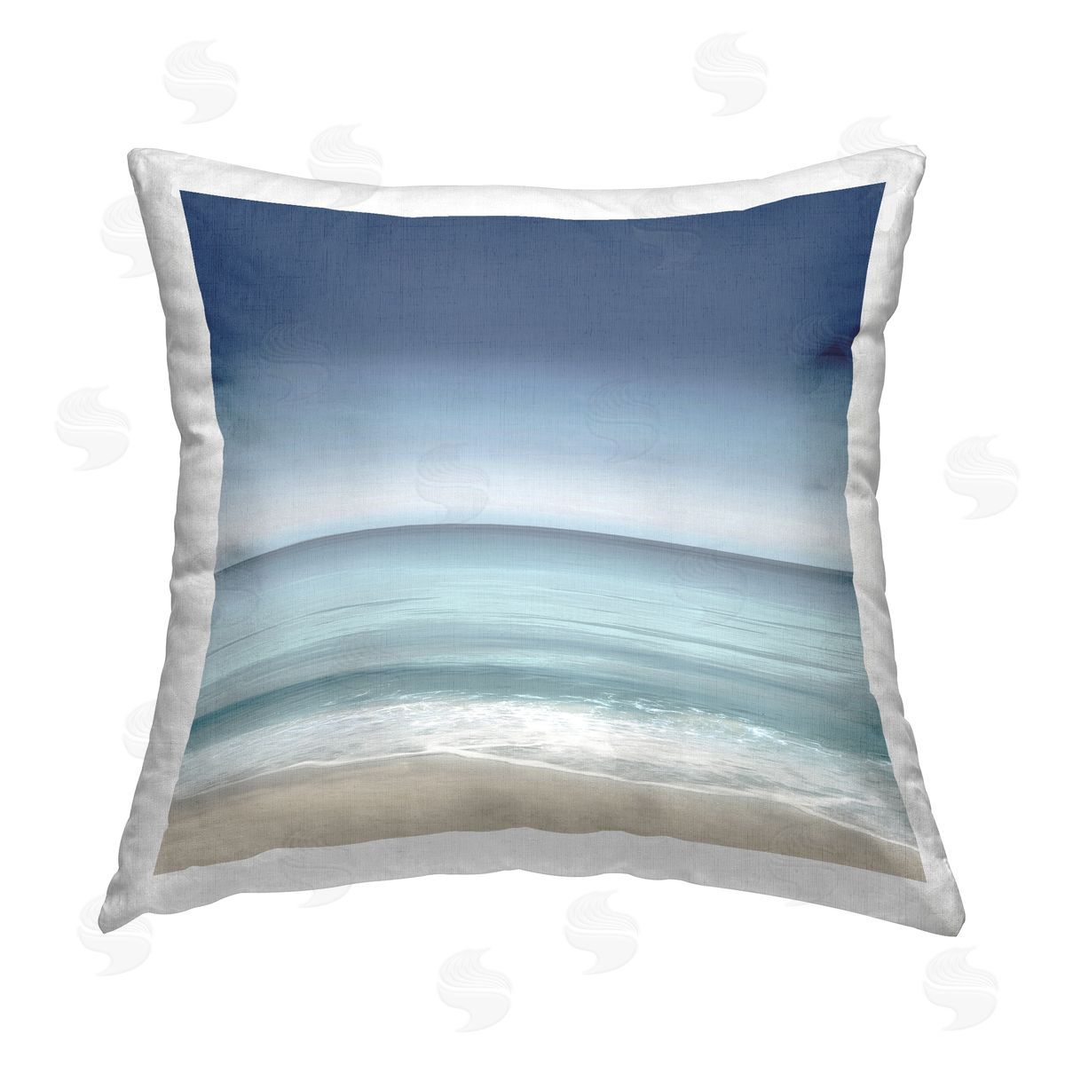Beach Waves Sandy Shoreline Horizon Decorative Printed Pillow, Home Decor by Maggie Olsen