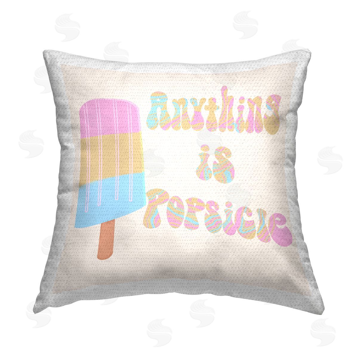Retro Anything Is Popsicle Outdoor Printed Pillow, Home Decor by Ashley Singleton