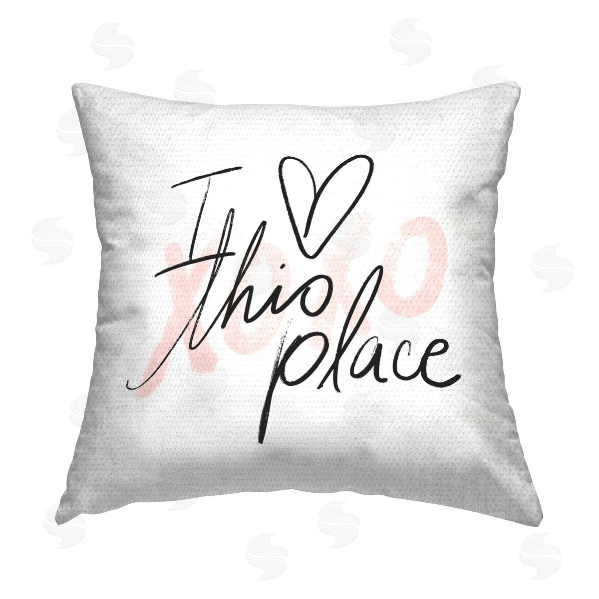 I Love This Place Xoxo Outdoor Printed Pillow, Home Decor by Stupell Studio