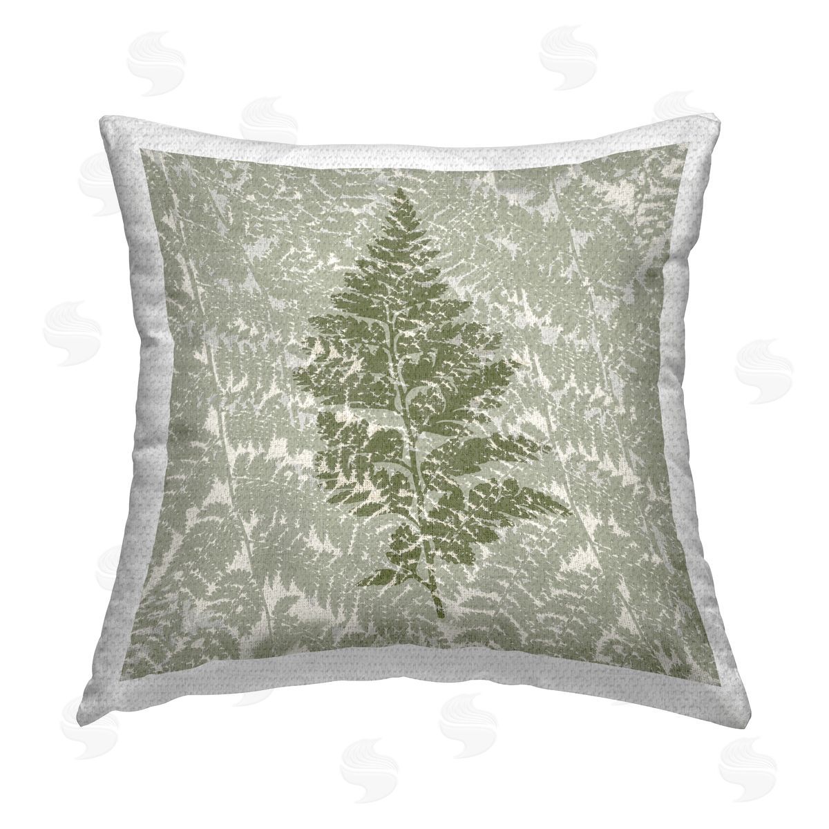 Fern Pattern Leaf Cottage Nature Outdoor Printed Pillow, Home Decor by Stupell Studio