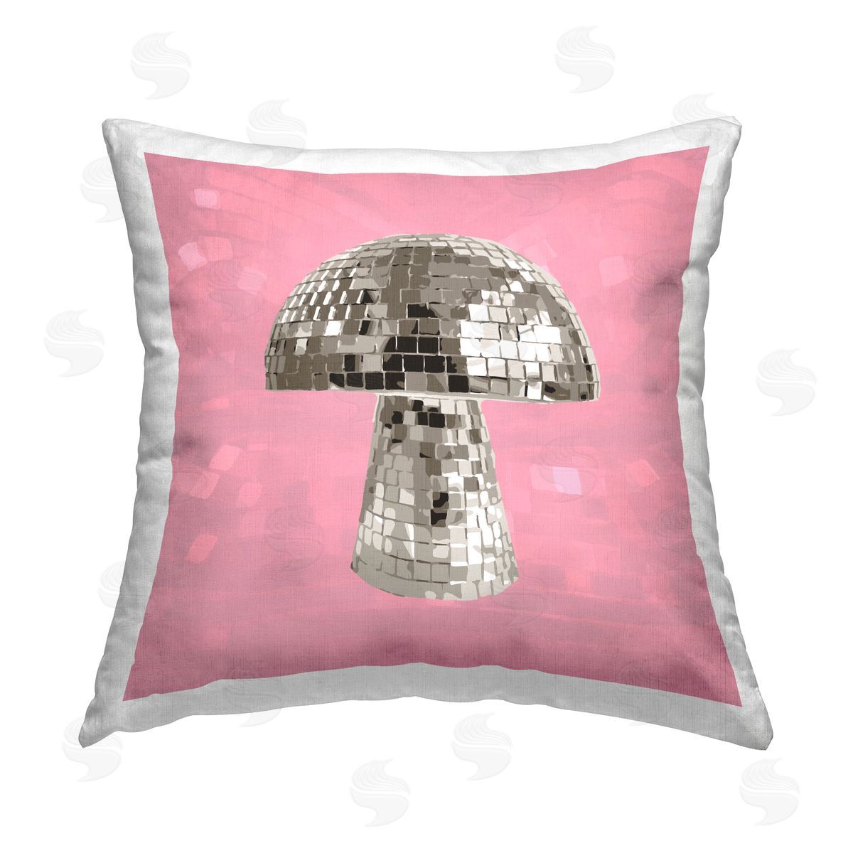 Retro Disco Ball Mushroom Decorative Printed Pillow, Home Decor by Stupell Studio