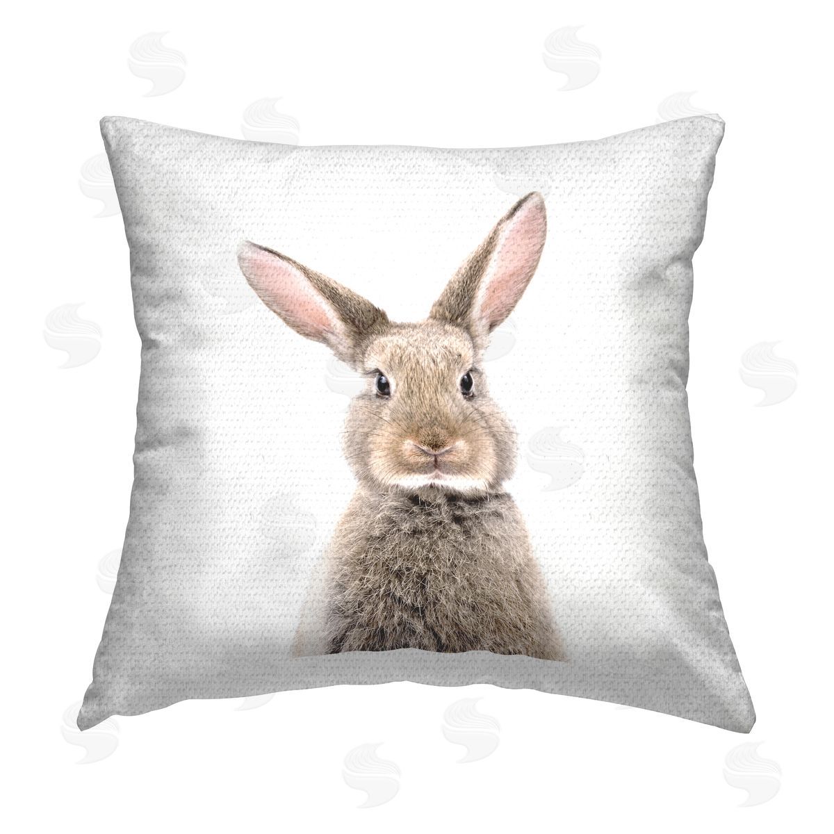Cute Bunny Casual Portrait Face Outdoor Printed Pillow, Home Decor by Katherin Pienaar