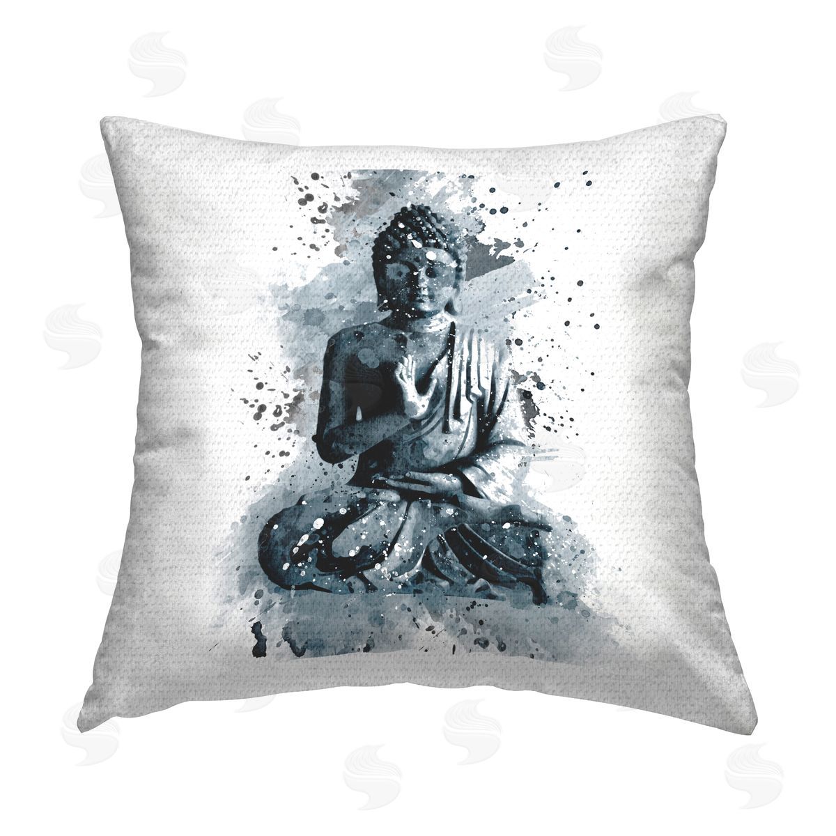 Buddha Spiritual Zen Portrait Outdoor Printed Pillow, Home Decor by Elephant Stock