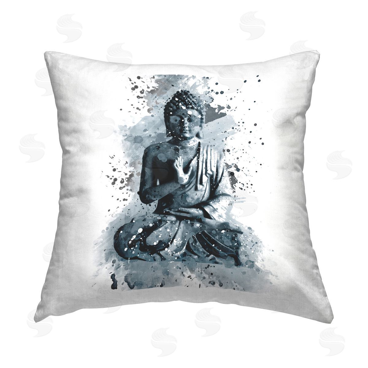 Buddha Spiritual Zen Portrait Decorative Printed Pillow, Home Decor by Elephant Stock