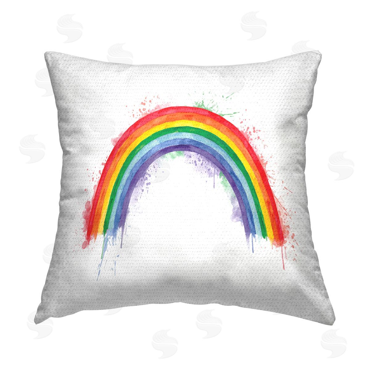 Rainbow Splash Nature Outdoor Printed Pillow, Home Decor by Elephant Stock