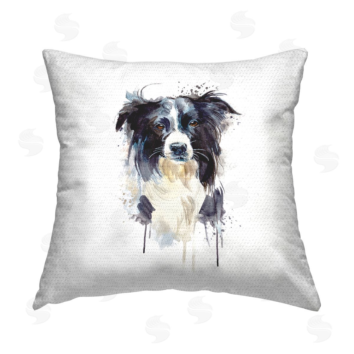 Collie Dog Modern Splash Outdoor Printed Pillow, Home Decor by Elephant Stock