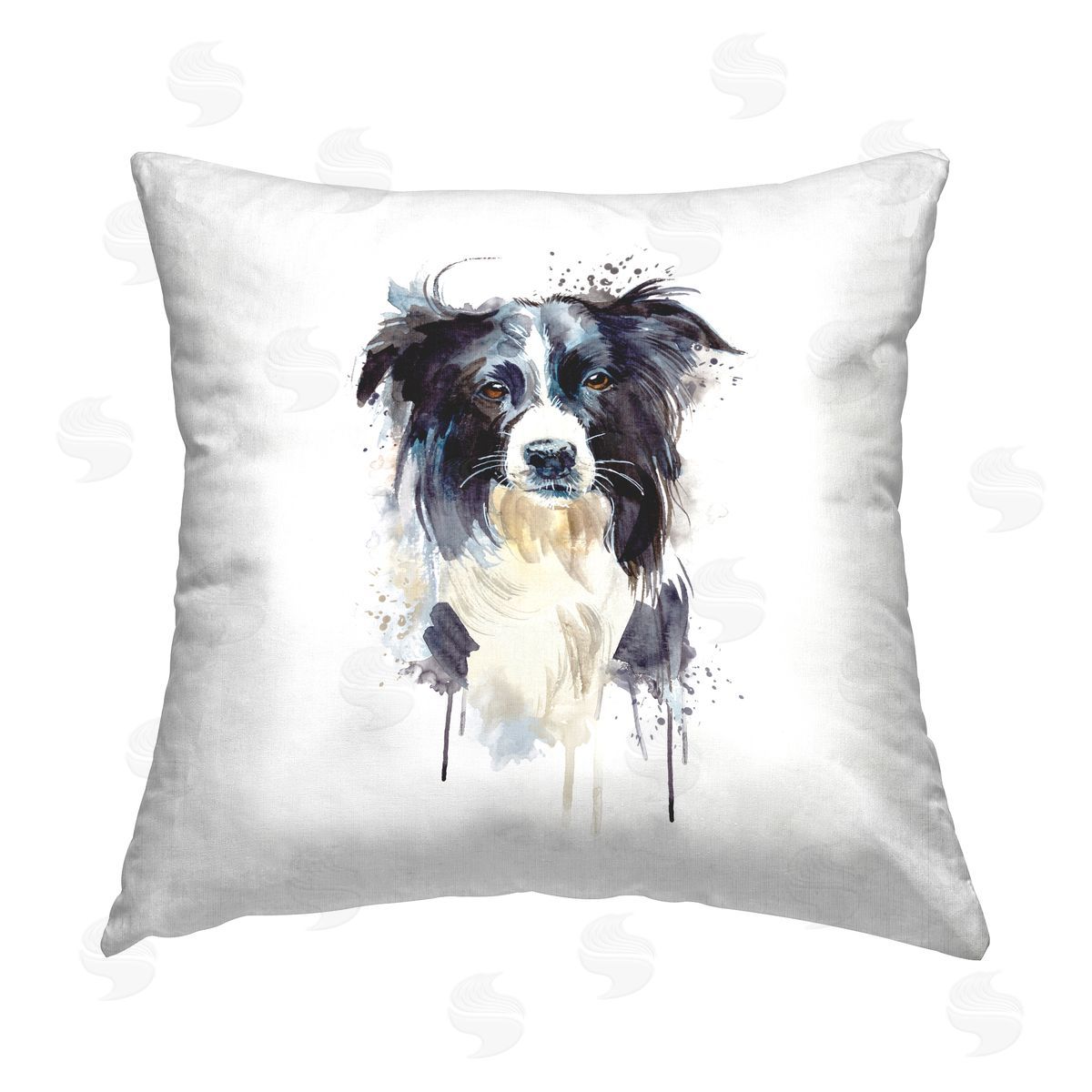 Collie Dog Modern Splash Decorative Printed Pillow, Home Decor by Elephant Stock